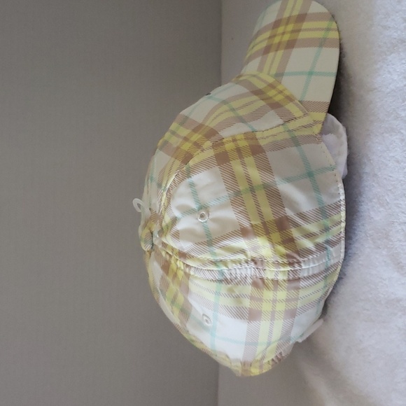 rag & bone | NWT Addison Sporty Yellow Cream Plaid Baseball Cap SZ OS - Picture 6 of 10